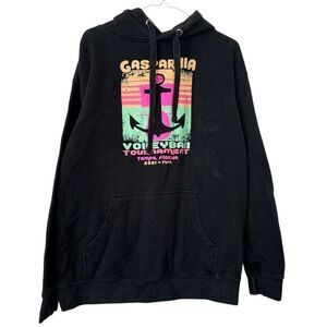 Cotton Heritage Gasparilla Volleyball Tournament Graphic Black Hoodie Size Large